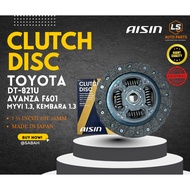 CLUTCH DISC TOYOTA AVANZA F601, MYVI 1.3, KEMBARA 1.3, ( 7 1/2 INCHI 20T 22MM ) DT-821U  AISIN