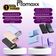 ROMAXX F3/F7  Type-C PD+QC Quick Charge 3.0 Fast Charge Power Bank (33W/20000mAh)