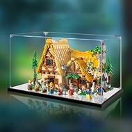 2cm Walnut Wood Grain Display Box, Coffee Black high-end countertop Display Box, Suitable for Lego 4