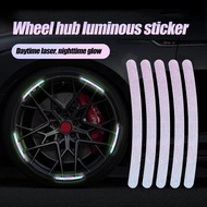 20Pcs/Set Motorcycle Tire Colorful Decoration/ Safety Warning Night Glowing Decal / Car Waterproof Anti-collision Sticker / Car Wheel DIY Self Adhesive High Reflective Sticker