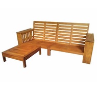 【吉迪市100%全柚木家具】KLI-04AS5 柚木L型沙發椅 不含墊