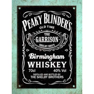Metal Plaques Vintage Style Peaky Blinders Whiskey Tin Wall Shed Bar Signs 8x12 Inch