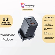 [New] MCDODO 70W GaN5 Mini Pro Charger (UK Plug) CH1551 PD+QC Fast Charging 3 Three Output Wall Adap