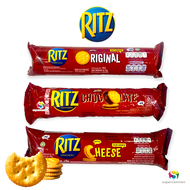 RITZ Sandwich Cracker Cheese Krekers Krim Keju / Cokelat Biskuit Renyah 118 Gram