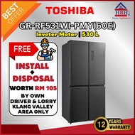 【Delivery By Own Lorry】Toshiba GR-RF608WI-PMY(06) - 580 L Multi Door Fridge / Peti Sejuk Dua Pintu /