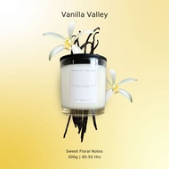 เทียนหอม กลิ่น Vanilla Valley 300g /10.14 oz Double wick candle (45-55 hrs) วนิลลา หอมหวาน อบอุ่น soy wax scented candle