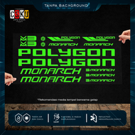 Cutting Stiker Polygon Monarch Variasi Stiker Set Decal Sepeda MTB Dewasa Gunung Striping Kalcer