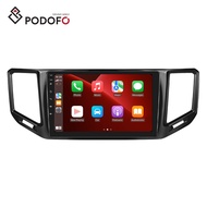 Podofo 10.1" Car Radio Android 13 Car Stereo Carplay Android Auto For VW/Volkswagen/Teramont 2017 GPS Wifi Hifi FM RDS
