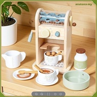 【In stock】[ArutoxaMY] Kids Wooden Toy Coffee Maker Playset Develops Life Skill Learning Play Kitchen