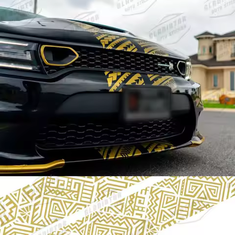 TRIBAL RACING Stripes Dual 10" for Dodge Charger With SRT Gt, Srt, Scatpack, Hellcat Car Decals Char