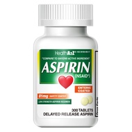 HealthA2Z® Aspirin 81 mg | Low Strength | Enteric Coated | Pain Relief | Reduces Minor Aches Muscle 