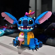 Compatible with Lego 43249 Disney Series Stitch Boy Big Eye Boy Assembled Building Block Boy Toy Gif