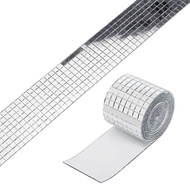 [wisdomt] Self Adhesive Mosaic Tiles 1 Roll 5x5mm Disco Tiles, 4x100cm Square Mirror Mosaic Tiles fo