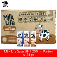 Milk Life UHT Milk 200ml Carton Contents 24 bj