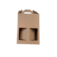 1L Bottle Cardboard 1 Liter Bottle Carrying Box Contains 2 Bottles Tumbler Packaging Box Carrying Bo