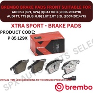BREMBO GENUINE DISC BRAKE PAD (FRONT) FOR AUDI TT, TTS [8J] '07-14YR / S3 [8P1, 8PA] '06-13YR
