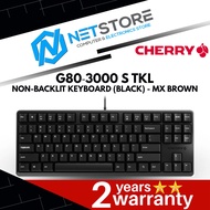 CHERRY G80‐3000 S TKL NON-BACKLIT KEYBOARD (BLACK) - MX BROWN - G80‐3830LXAEU‐2