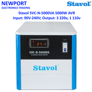 Stavol SVC-N-5000VA 5000W Servo Motor AVR with LED Digital Display, Input Voltage of 90V -240V AC, O