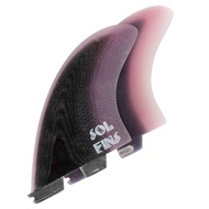 Sol Fins Surfboard Fins Twin Fin Set FCS 2 Compatible Hand Foiled Full Fiberglass