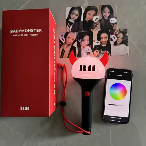 Kpop BABYMONSTER Official Lightstick with Bluetooth BAEMON Concert Hand Lamp Flash Light for Fans RO