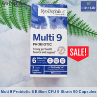 50% Sale!!! EXP.09/25 โปรไบโอติก 9 สายพันธุ์  สนับสนุนระบบย่อยอาหาร และสุขภาพลำไส้ Multi 9 Probiotic