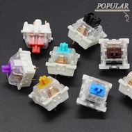 POPULAR 10pcs Mechanical Keyboard Switch, Silent Tactile Gaming Switch,  Clicky Linear  LED 3Pin Swi