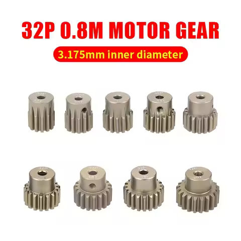 PYFORE 32P M0.8 3.175mm 12T 13T 14T 15T 16T 17T 18T 19T 20T Aluminum alloy metal Pinion Motor Gear F