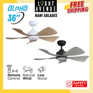 Alpha HANI 5Blades DC Motor Ceiling Fan 36″ with LED