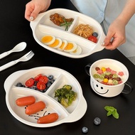 211Compartmented plate for adults, single-serving tableware, fruit plate, three-compartment children