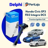 Delphi Honda Civic SNA SNB FD2 FN2 Civic EP3 Integra DC5 Type R Type S 2.0 Ignition Plug Pencil Coil