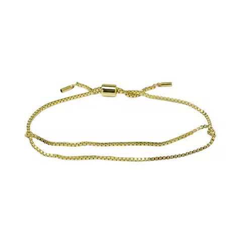 5pcs/lot Brass Adjustable Box Chain Bracelet DIY Jewelry Basic Box Bracelet Gold Bracelet Chain Woma