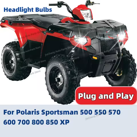 LED Moto Light 6000K White Lamp Motorcycle Headlight Bulbs 12V For Polaris Sportsman 500 550 570 600