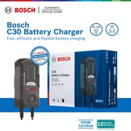 Bosch C30 Light Compact Battery Charger |Scooter Motorcycle Car 6V 12V Lead-acid, AGM, EFB Batteries