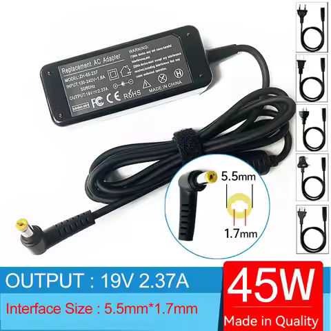 19V 2.37A Laptop AC Adapter Charger for Acer Aspire 3 A314-21 A315-42 A315-51 A315-31 A315-21G A315-