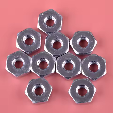 10pcs M8 Bar Nut Silver 0000 955 0801 Fit for Stihl 036 038 039 041 044 046 051 064 065 066 MS170 Ch