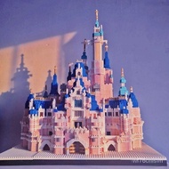 Pink Disney Castle Compatible with Lego Building Blocks Puzzle Assembled Toy Girl Series Valentine's Day Gift LT9J
