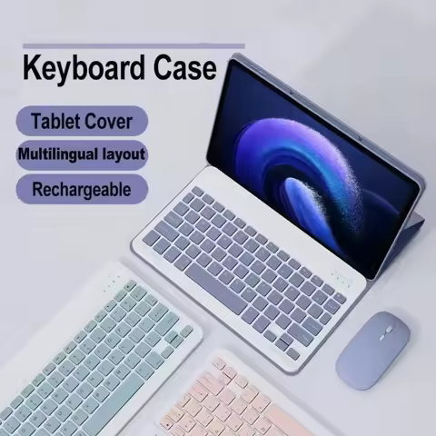 Keyboard Case For Xiaomi Redmi Pad Pro Poco Pad Tablet Case 12.1 2024 Smart Funda Keyboard Cover Red