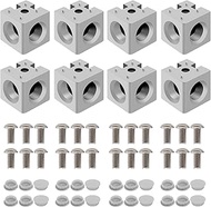 Seekliny 8pcs 3030 3-Way Corner Cube 3030 Extrusion Hardware T-Slot V-Slot Accessories with Screws a