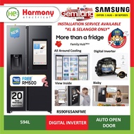 (FREE DELIVERY KL) SAMSUNG RS90F65ANFME Family Hub Side By Side Refrigerator 594L Fridge Inverter Bi