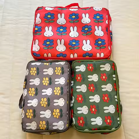 3pcs Set Miffy Storage Bag Travel Luggage Clothes Shoes Sorting Pouch Portable Waterproof Dustproof 
