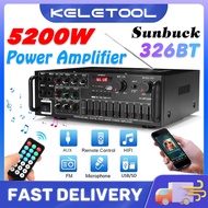 Sunbuck Power Amplifier Bluetooth 5.0 Karaoke Power Amplifier 2.0 Channel Audio Stereo Amplifier 326BT 325BT 298BT 660BT