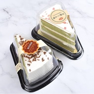 50pcs Cake Box Triangle Container Slice Cake 8 & 6 inches Triangular Mousse Tray baking Packaging