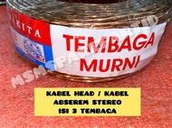 KABEL HEAD / KABEL ABSEREM STEREO ISI 3 TEMBAGA
