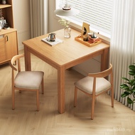 Eating Small Apartment Square Table Solid Wood Combination Baxian Table Log Square Table Dining Tabl