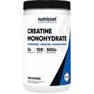 Nutricost Creatine Monohydrate Micro Powder 500g, 5000mg Per Serving (5g) -100 Servings, 17.9oz 4IH0