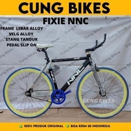 FixieSepeda Fixie Road Bike FRAME ALLOY velg tinggi pedal slip on