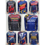 Malaysia Long Sleeve Jersey Baju Malaysia Lengan Panjang Mancing Cahaya