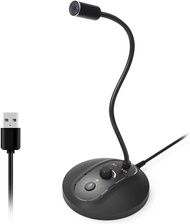 USB Computer Microphone with Mute Button, Plug&Play Condenser, Desktop, PC, Laptop, Mac, PS4 Mic -36