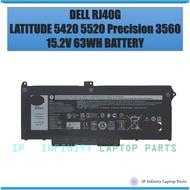Replacement Dell 42WH 63WH Latitude 5420 5520 Precision 3560 RJ40G WY9DX Laptop Battery