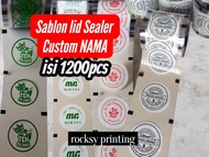 Plastik lid sealer sablon custom (isi 1200)